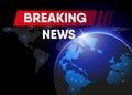 World breaking news banner, Vector design