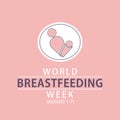 World breastfeeding week poster design