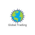 World building global trading symbol vector