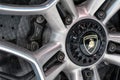 Lamborghini bull Logo on car wheel center cap Royalty Free Stock Photo