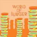 world of burger design. Vector illustration decorative design