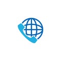 World Call Logo Icon Design