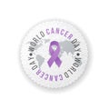 World Cancer Day Awareness emblem