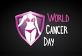 World Cancer Day Breast Disease Awareness Prevention Poster Greeting Card Royalty Free Stock Photo