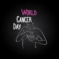World Cancer Day Breast Disease Awareness Prevention Poster Greeting Card Royalty Free Stock Photo
