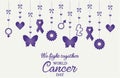 World Cancer Day card or background.