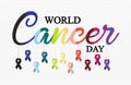 World Cancer Day card or background.