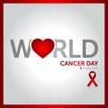 4 february world cancer day concept design vector illustration