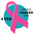 World cancer day vector illustration logo