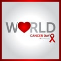 4 february world cancer day concept design vector illustration