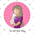 World Cat Day. International holiday. Vector illustration