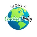 World cerebral palsy day vector illustration