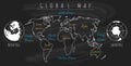 World chalkboard drawings Royalty Free Stock Photo