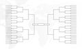 World championship tournament bracket. Empty tourney infographics template