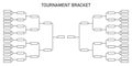 Tournament bracket. Empty tourney infographics template