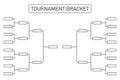 Tournament bracket. Empty tourney infographics template