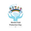 World child protection day poster Royalty Free Stock Photo