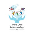 World child protection day poster Royalty Free Stock Photo