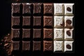 World chocolate day. Yummy food day, gifting, enjoying, and making chocolate. Delicious chocolate dessert, a way to show