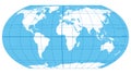 The World, important circles of latitudes and longitudes, political map Royalty Free Stock Photo