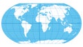 The World, important circles of latitudes and longitudes, political map