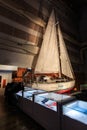 World circumnavigation yacht on display, Australian National Maritime Museum, Sydney