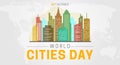 World Cities Day Background Illustration