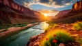 World class photograph of the most amazing arizona river. Ai Generated.NO.05