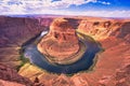 World-class screaming spectacle of Horseshoe Bend, , the yellow canyon