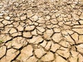Global climate global warming ground cracked water countryside Royalty Free Stock Photo