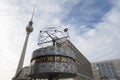 World clock TV Tower Berlin Alexanderplatz Royalty Free Stock Photo