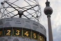 World clock and tv tower Berlin Alexanderplatz