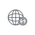 World coin money line image