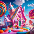 A World of Colors in Candy House Royalty Free Stock Photo