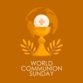world communion sunday post template vector