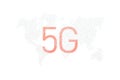 World community and network. 5G network Internet mobile wireless business concept