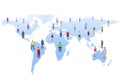 World Community with World Map Royalty Free Stock Photo