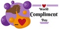 World Compliment Day, Horizontal banner design for theme decoration