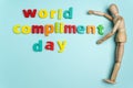 World compliment day, national compliment day 1 march. Top view