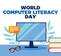 world computer literacy day for better computer literacy Royalty Free Stock Photo