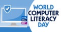 world computer literacy day for better computer literacy Royalty Free Stock Photo