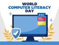 world computer literacy day for better computer literacy Royalty Free Stock Photo