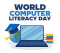 world computer literacy day for better computer literacy Royalty Free Stock Photo