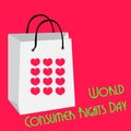 World consumer rights day vector minimal concept