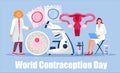 World Contraception Day on September 26th. Concept of awareness of contraceptive methods