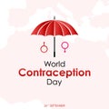 World Contraception Day for sex education web banner or social media