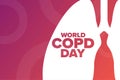 World COPD Day. Chronic Obstructive Pulmonary Disease. Third Wednesday of November. Holiday concept. Template for