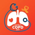 World COPD Day illustration Chronic Obstructive Pulmonary Disease