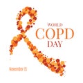 COPD day ribbon poster