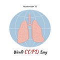 World COPD day. World Chronic Obstructive Pulmonary Disease Day.